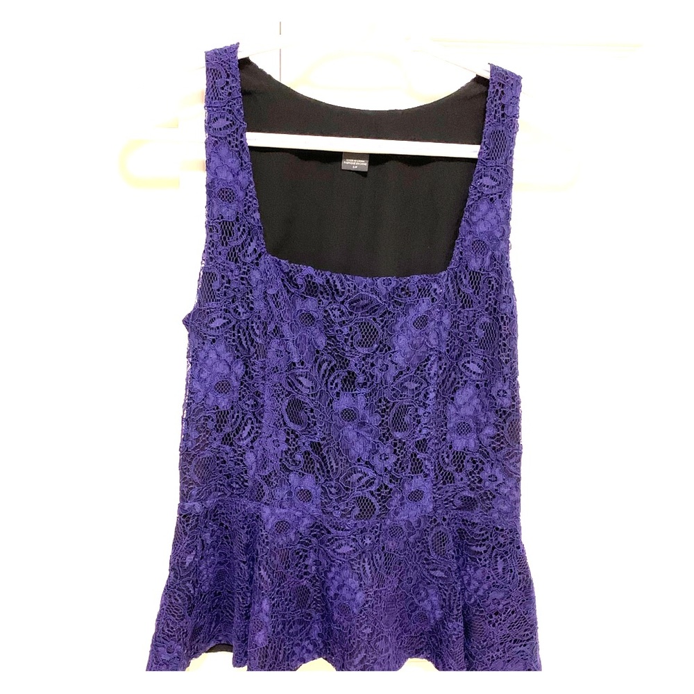 Armani Exchange peplum lace tank top